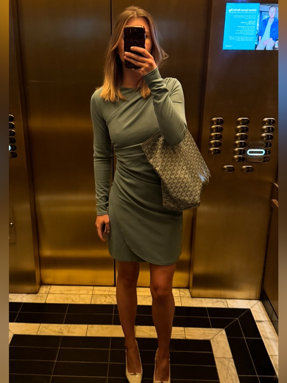 Abercrombie Long-Sleeve faux Wrap Dress